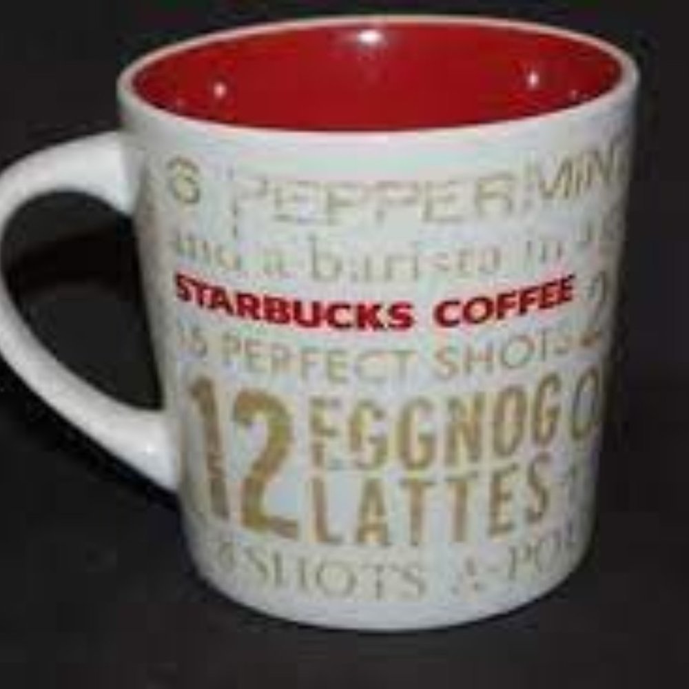 STARBUCKS 12 Days of Christmas Holiday Coffee Cup Mug 14 oz - 2008